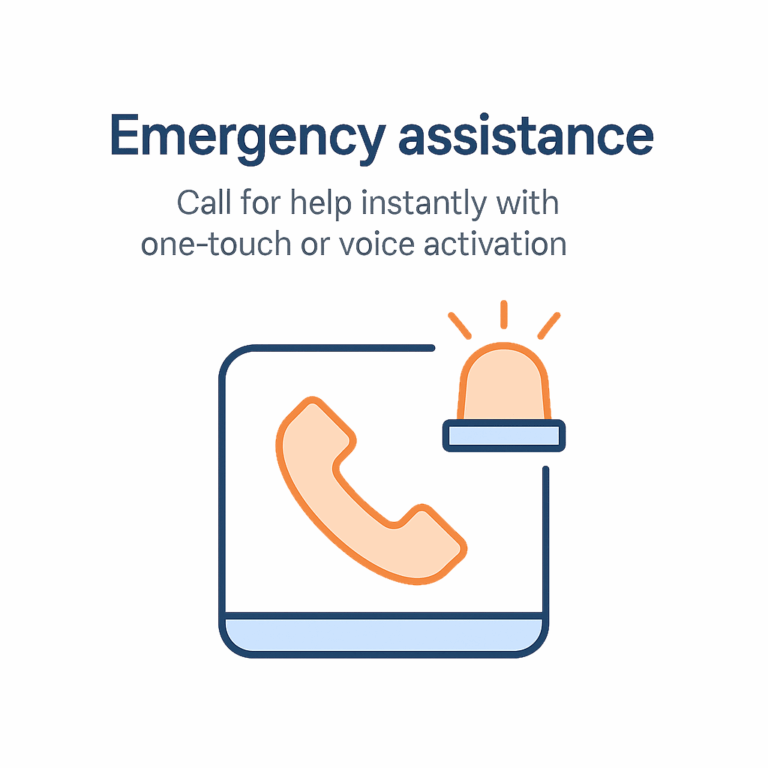 Call for help instantly with one-touch or voice activation.